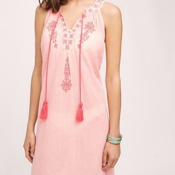 ANTHRO Mermaid Embroidered Beach Dress Size M - Picture 9 of 9